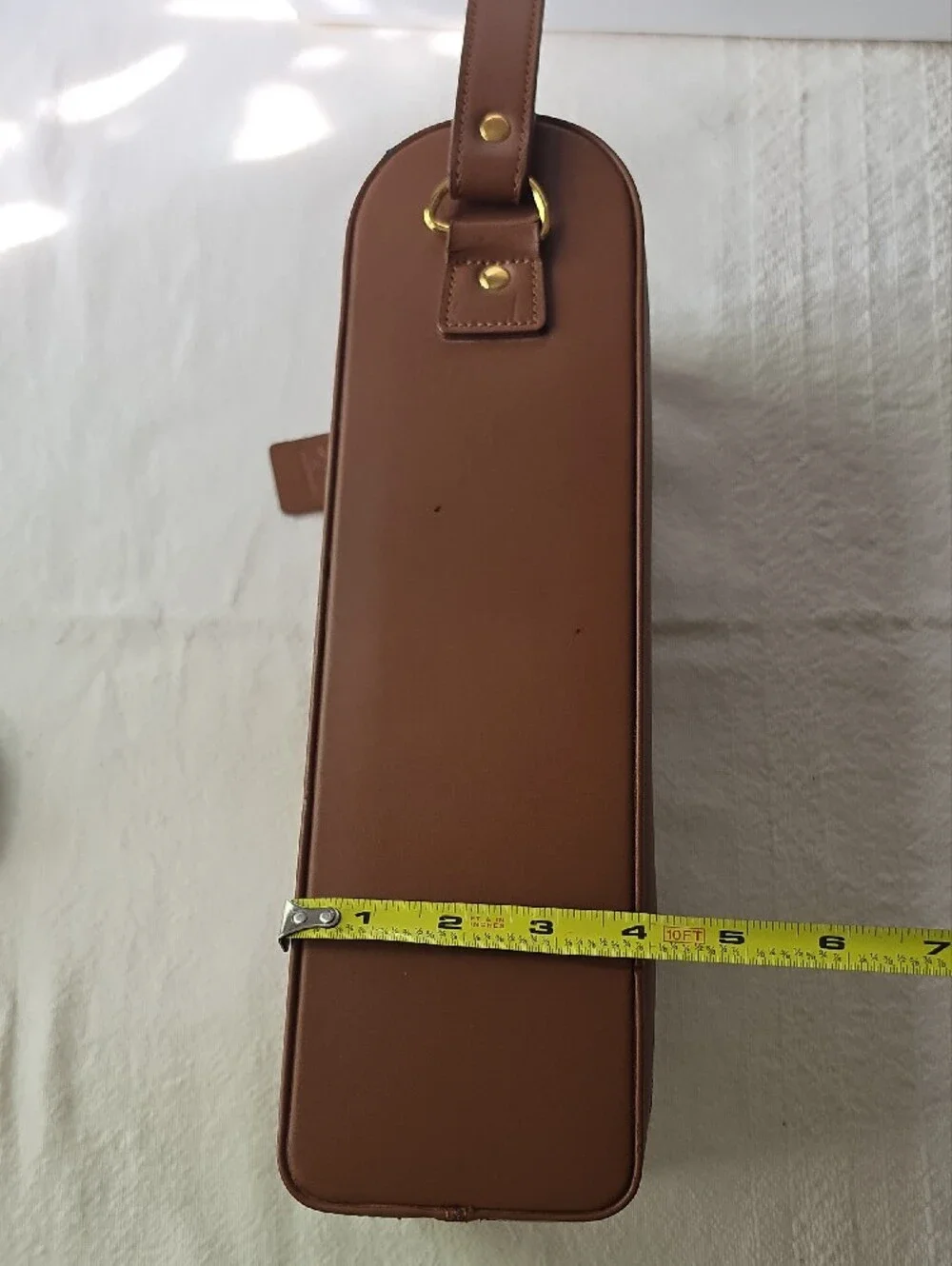 Men's Brown Faux Leather Travel Bag